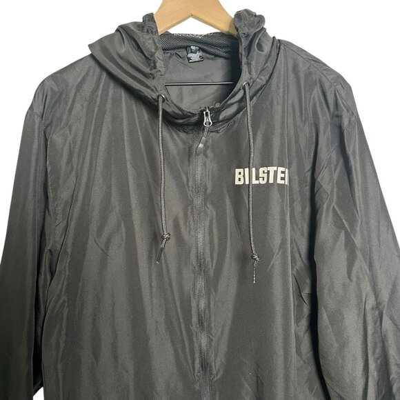 Quikflip Bilstein Mens Jacket 2XL Full Zip Black Windbreaker Hooded Rain Hiking - Picture 5 of 13